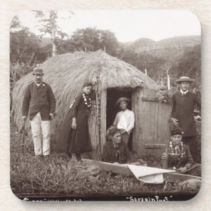 Dessous-de-verre Faisant Tappa, un tissu indigène, c.1875 (photo d
