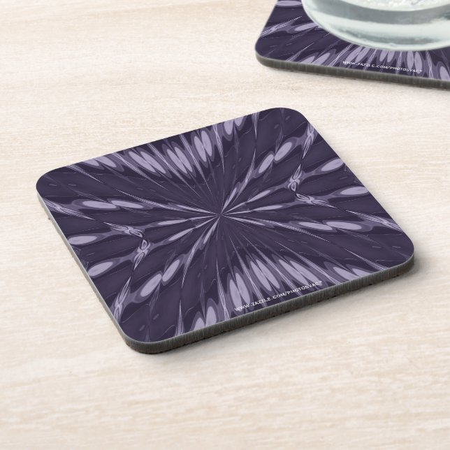 Dessous-de-verre Fantaisie violette (Côté gauche)