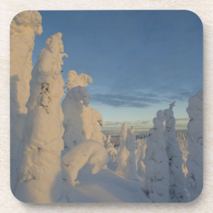 Dessous-de-verre Fantômes de neige au coucher du soleil à Whitefish