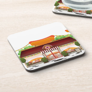 Dessous-de-verre Fast Food Restaurant Cartoon