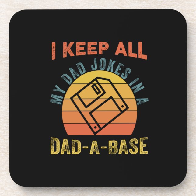Dessous-de-verre Father's Day I Keep All My Father Jokes (Devant)