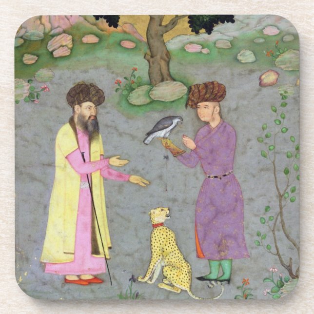 Dessous-de-verre Fauconnier avec le guépard de compagnon et (Devant)