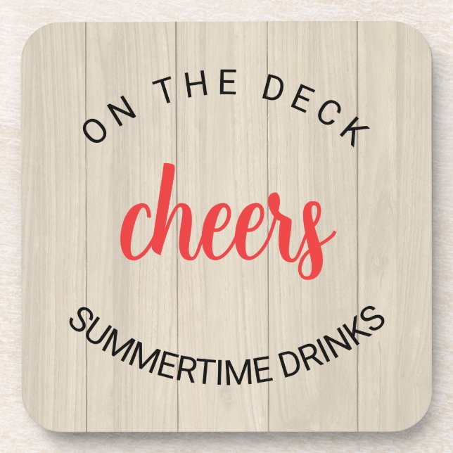 Dessous-de-verre Fausse Bois  Deck Cheers (Devant)