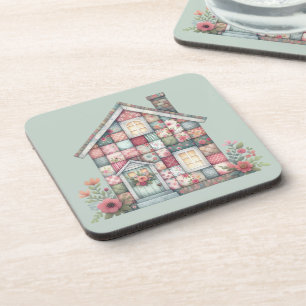 Dessous-de-verre Fausse Maison Florale Cottagecore Patchwork