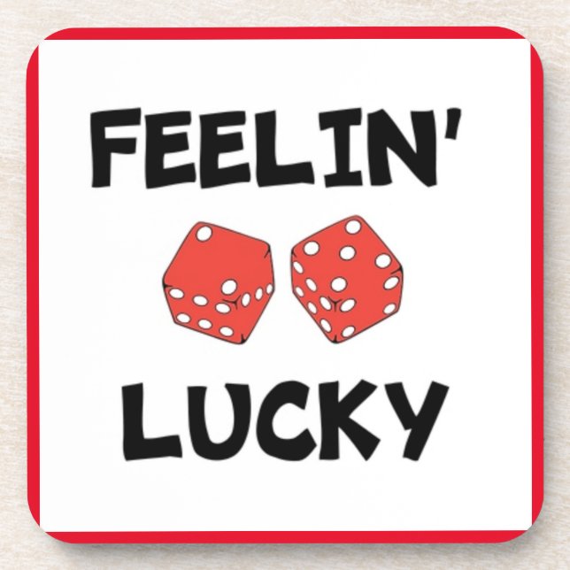 DESSOUS-DE-VERRE "FEELIN' LUCKY" DICE (Devant)