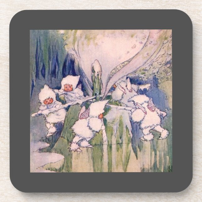 Dessous-de-verre Fées de la neige faisant de la neige (Devant)