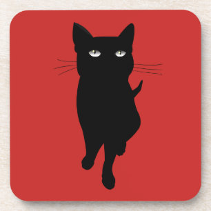 Dessous-de-verre Félin mignon de chat noir