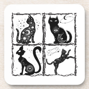 Dessous-de-verre Feline gothique Familiars.w
