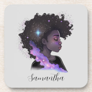 Dessous-de-verre Femme Afro-étincelante
