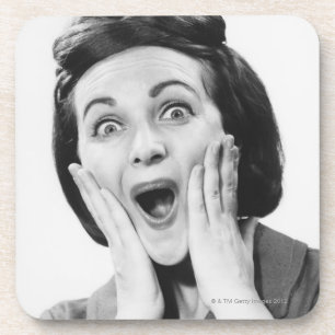 Dessous-de-verre Femme faisant le visage