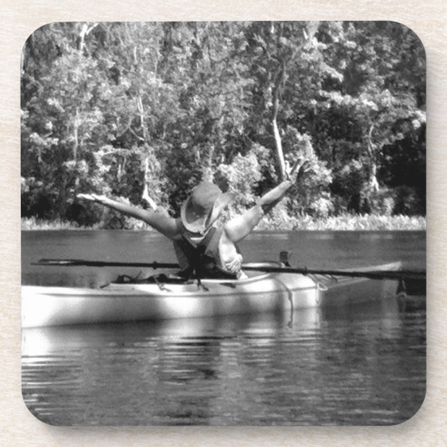 Dessous-de-verre femme kayak (Devant)