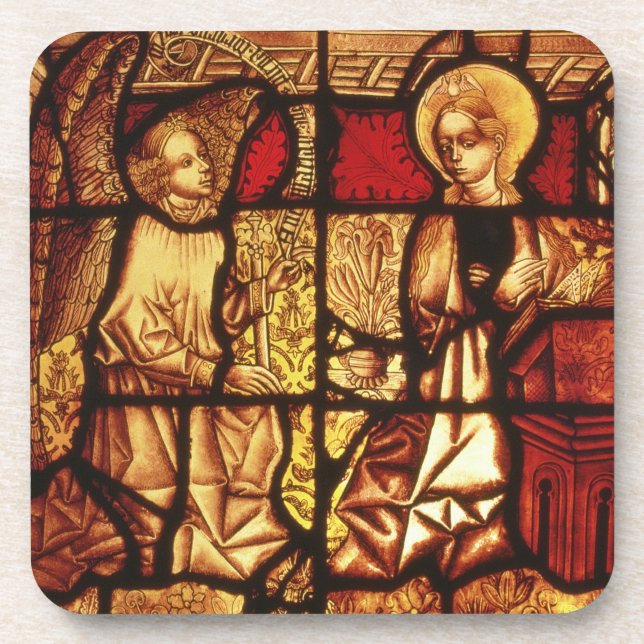 Dessous-de-verre Fenêtre en verre teinté dépeignant l'annonce, G (Devant)