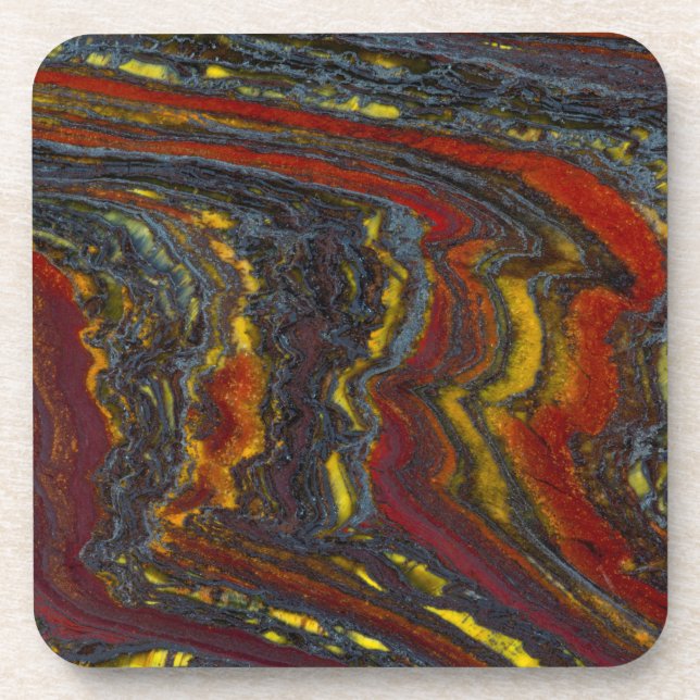 Dessous-de-verre Fer à Tiger en rouge, jaune, bleu (Devant)