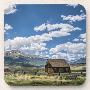 Dessous-de-verre Fermes   Ferme au-dessous des montagnes du Colorad