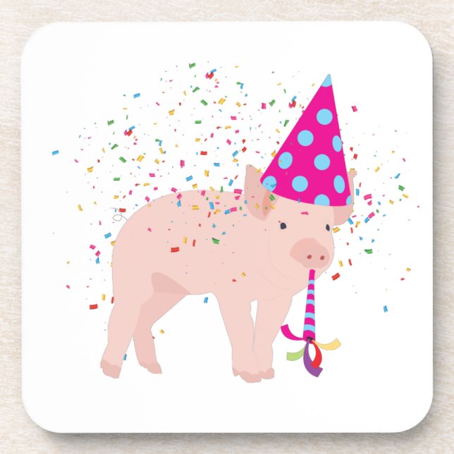 Dessous-de-verre Fête de porc - Animaux ayant une fête (Devant)