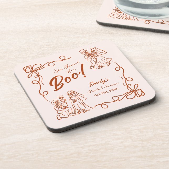 Dessous-de-verre Fête des mariées d'Halloween Whimsical dessinée à  (Côté gauche)