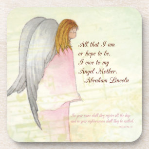 Dessous-de-verre Fête des Mères Angel religieux, Cadeau Carré