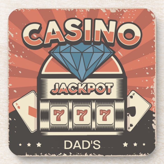 Dessous-de-verre Fête des pères Casino Jack Pot (Devant)