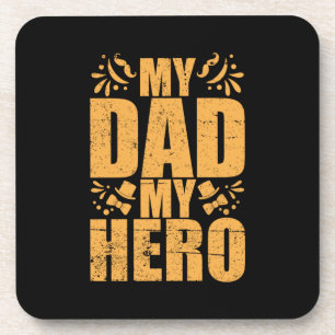 Dessous-de-verre Fête des pères Mon père Mon héros