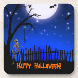 Dessous-de-verre Fête d'Halloween déplaisante et effrayante