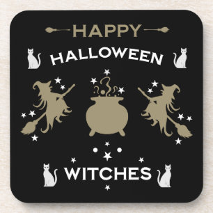 Dessous-de-verre Fête d'Halloween pour sorcière adulte