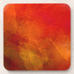 Dessous-de-verre Feu - Art abstrait de fond en orange profond
