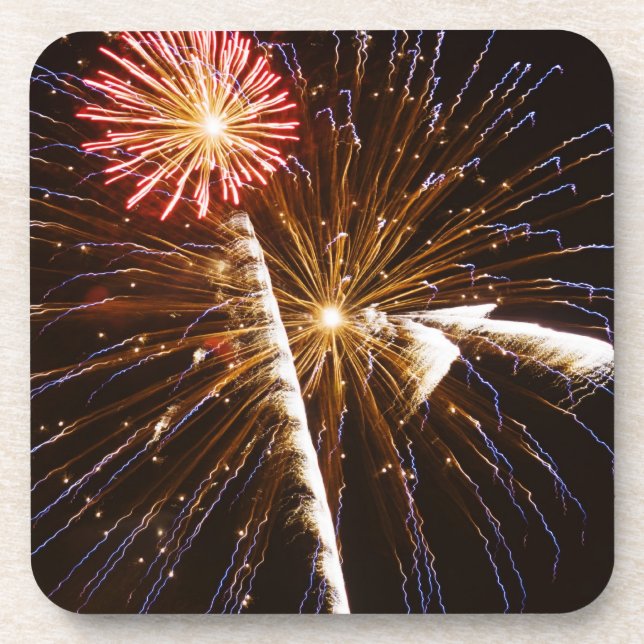 Dessous-de-verre Feu d'artifice sur la rivière Savannah (Devant)