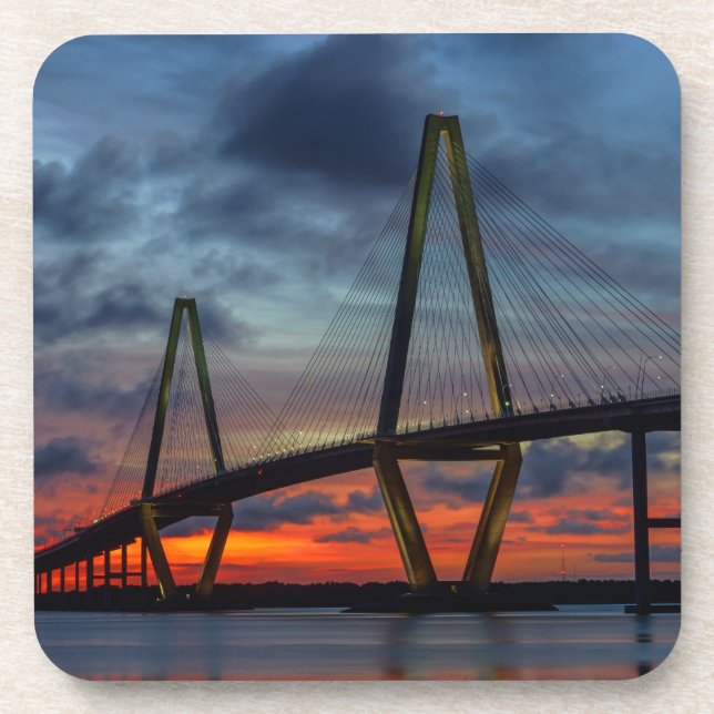 Dessous-de-verre Feu de Charleston comme coucher de soleil (Devant)