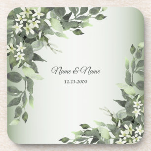 Dessous-de-verre Feuillage d'eucalyptus floral rustique