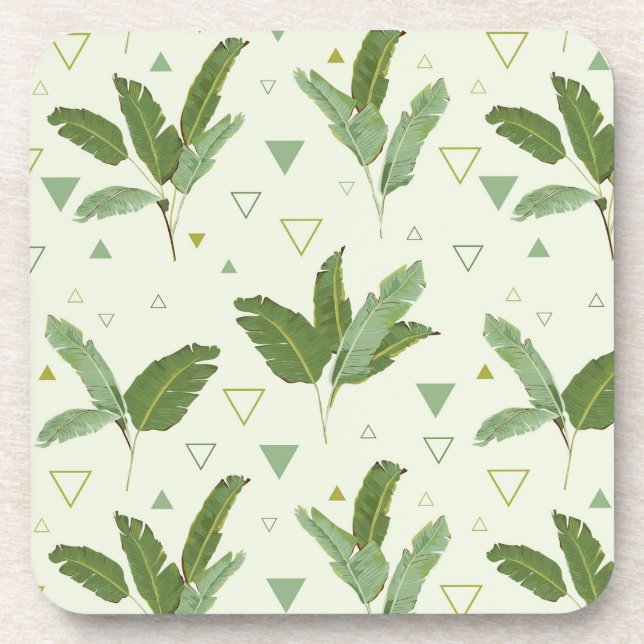 Dessous-de-verre Feuille de banane avec triangles (Devant)