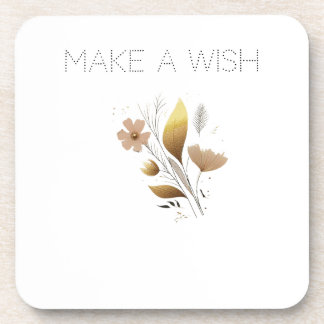 Dessous-de-verre feuille d'or art minimal floral