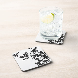 Dessous de verre Feuille noirs