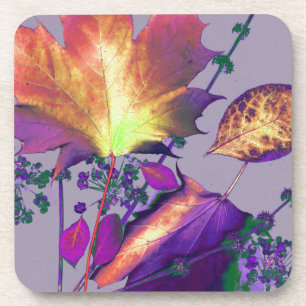 Dessous-de-verre Feuilles d'automne à Lilac