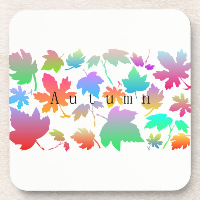 Dessous-de-verre Feuilles d'automne colorées (Devant)