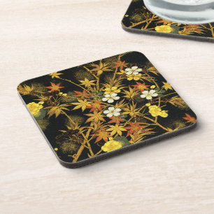 Dessous-de-verre Feuilles d'automne japonaises Antique Botanique