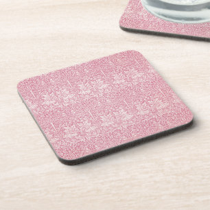 Dessous-de-verre Feuilles de bois rose Rabbit William Morris Motif