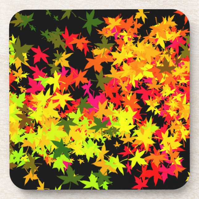 Dessous-de-verre Feuilles de Fallen Maples à l'automne (Devant)