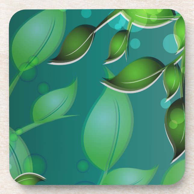 Dessous-de-verre Feuilles de jardin frais (Devant)