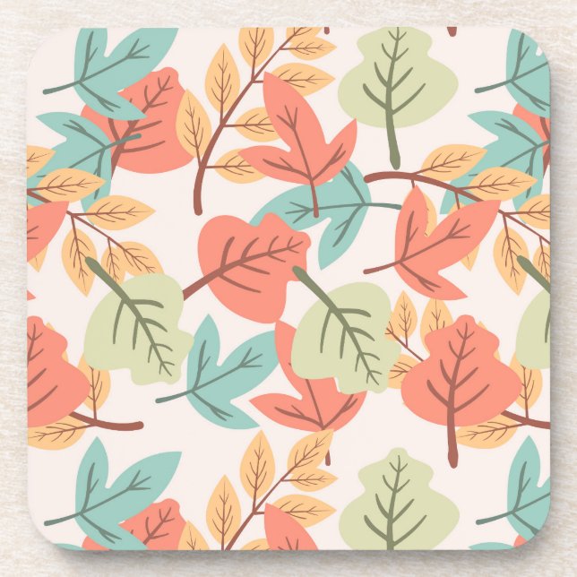 Dessous-de-verre Feuilles multicolores (Devant)
