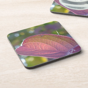 Dessous-de-verre Feuilles Rouges Et Bokeh