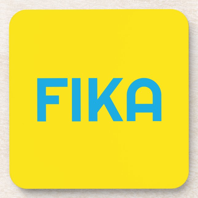 Dessous-de-verre FIKA Bold Jaune et bleu (Devant)