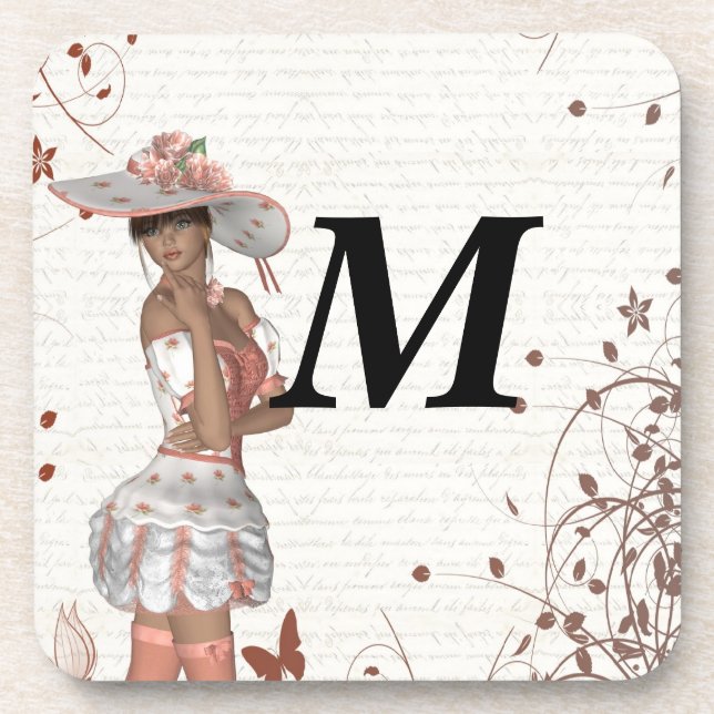Dessous-de-verre Fille en casquette d'été (Devant)