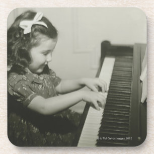 Dessous-de-verre Fille jouant le piano