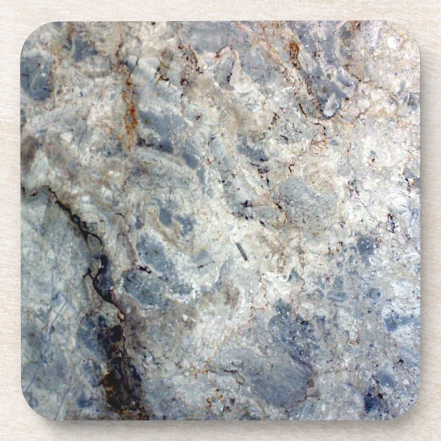 Dessous-de-verre Finition en marbre blanc bleu glace (Devant)
