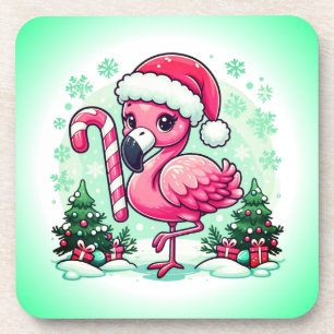 Dessous-de-verre Flamant rose de Noël Clipart-10424