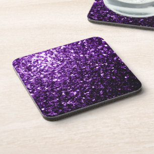 Dessous-de-verre Flamme de parties scintillant foncé violet brillan