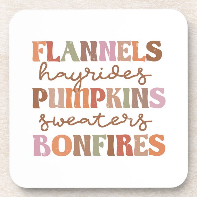Dessous-de-verre Flannings Bonfires Citrouille (Devant)