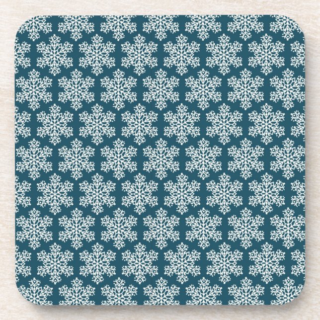 Dessous-de-verre Flèche de neige bleue et blanche (Devant)