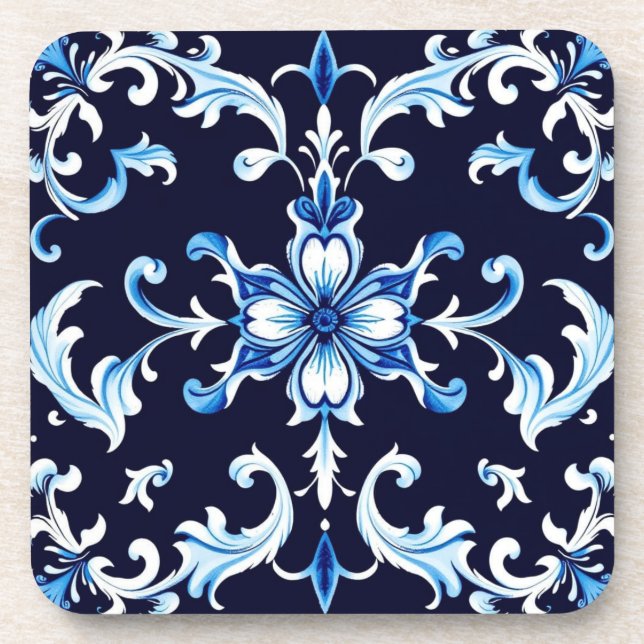 dessous de verre fleur azurée (Devant)