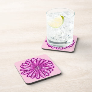 Dessous-de-verre Fleur de marguerite africaine, Illustration réalis